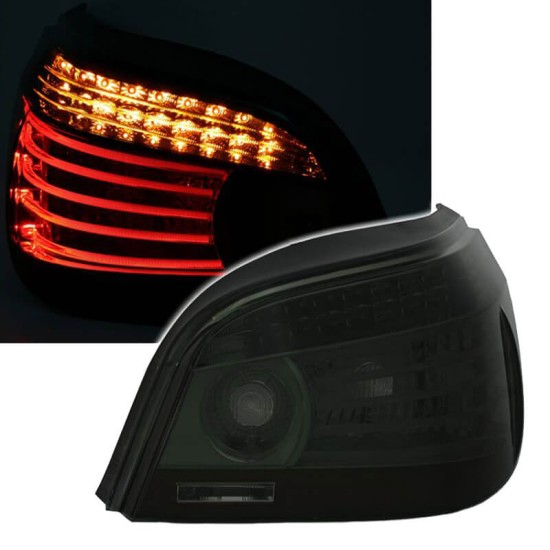 Πισινά Φανάρια Set Για Bmw 5 E60 03-07 Led Φιμέ Depo