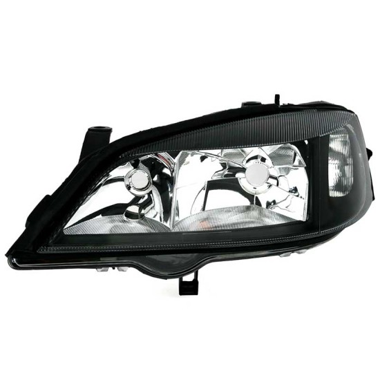 Μπροστινά Φανάρια Set Για Opel Astra G 97-04 Μαύρα H7/H7 Depo