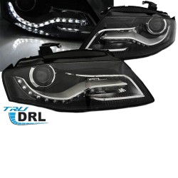 Μπροστινά Φανάρια Set Για Audi A4 B8 TRU DRL Μαύρα H7 Με Μοτέρ Depo Μπροστινά Φανάρια Set Για Audi A4 B8 TRU DRL Μαύρα H7 Με Μοτέρ Depo