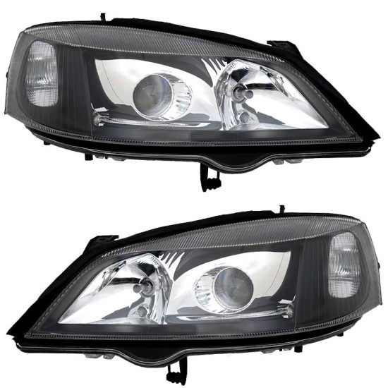 Μπροστινά Φανάρια Set Για Opel Astra G 97-04 Projectors Μαύρα H7/H7 Depo