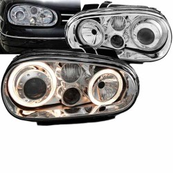Μπροστινά Φανάρια Set Για Vw Golf IV (4) 97-03 Angel Eyes Χρωμίου H7/H7/H3 Depo Μπροστινά Φανάρια Set Για Vw Golf IV (4) 97-03 Angel Eyes Χρωμίου H7/H7/H3 Depo