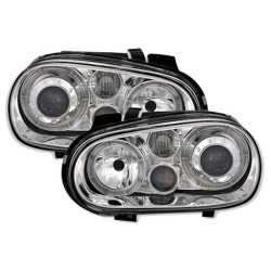 Μπροστινά Φανάρια Set Για Vw Golf IV (4) 97-03 Angel Eyes Χρωμίου H7/H7/H3 Depo Μπροστινά Φανάρια Set Για Vw Golf IV (4) 97-03 Angel Eyes Χρωμίου H7/H7/H3 Depo