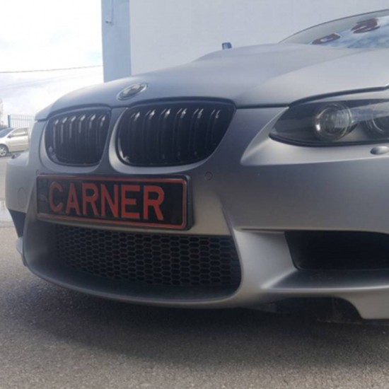 Καρδιές Μάσκας Για Bmw 3 E92 /E93 06-11 M4 Look Με Διπλή Γρίλια Μαύρο Γυαλιστερό 2 Τεμάχια