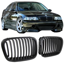 Καρδιές Μάσκας Για Bmw 3 E46 99-01 Sedan/Touring/Compact Μαύρο Ματ Με 10 Γραμμές 2 Τεμάχια Καρδιές Μάσκας Για Bmw 3 E46 99-01 Sedan/Touring/Compact Μαύρο Ματ Με 10 Γραμμές 2 Τεμάχια