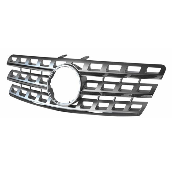 Μάσκα Για Mercedes-Benz ML-Class W164 08-11 Amg Look Ασημί/Χρώμιο 1 Τεμάχιο