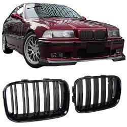Καρδιές Μάσκας Για Bmw 3 E36 90-96 M4 Look Με Διπλή Γρίλια Μαύρο Γυαλιστερό 2 Τεμάχια Καρδιές Μάσκας Για Bmw 3 E36 90-96 M4 Look Με Διπλή Γρίλια Μαύρο Γυαλιστερό 2 Τεμάχια