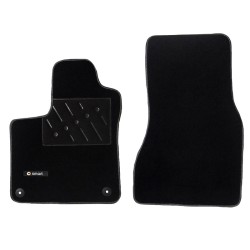 Πατάκια Αυτοκινήτου Μοκέτα Για Smart W453 2014+  Με Μονό Κέντημα Black 2 Τεμάχια