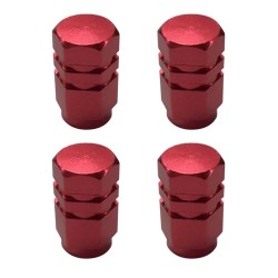 Καπάκια Βαλβίδων Αλουμινίου Κόκκινα 4 Τεμάχια JΜ-942R