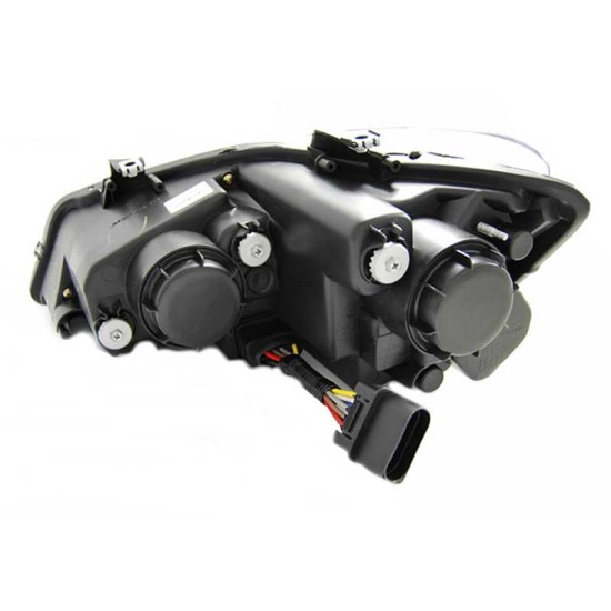 Μπροστινά Φανάρια Set Για Vw Polo 6R / 6C DRL U-Type & Dynamic Φλας Black H7/H7 Με Μοτέρ Eagle Eyes