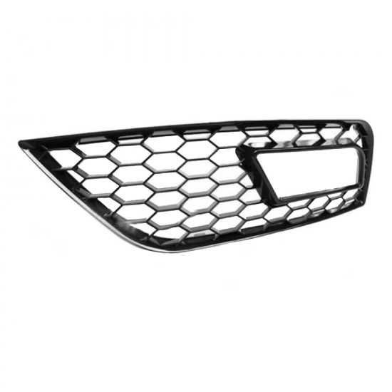 Δίχτυ Προφυλακτήρα Εμπρός Πλαινό Για Audi A4 B8 11-15 RS Look Γυαλιστερό Μαύρο Αριστερό & Δεξί 2 Τεμάχια