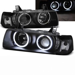 Μπροστινά Φανάρια Set Για Bmw 3 E36 90-99 Coupe / Cabrio ccfl Angel Eyes Μαύρα H3/H1 Eagle Eyes Μπροστινά Φανάρια Set Για Bmw 3 E36 90-99 Coupe / Cabrio ccfl Angel Eyes Μαύρα H3/H1 Eagle Eyes