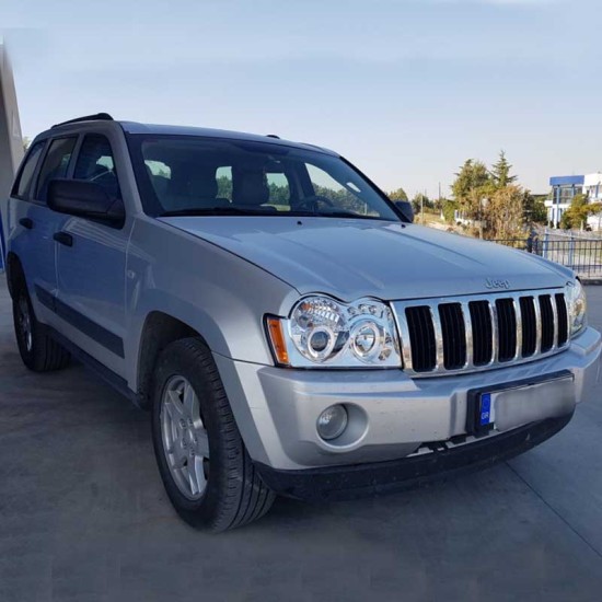 Μπροστινά Φανάρια Set Για Jeep Grand Cherokee 05-08 WK Angel Eyes & Led Χρωμίου HB4/H1 Manual Sonar