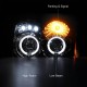 Μπροστινά Φανάρια Set Για Jeep Grand Cherokee 05-08 WK Angel Eyes & Led Χρωμίου HB4/H1 Manual Sonar