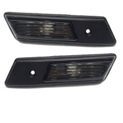 Πλαϊνά Φλας Φτερού Για Bmw 3 E36 90-96 / 3 E30 / 5 E34 88-95 / 7 E32 86-94 Βιδωτό Black/Smoke 2 Τεμάχια