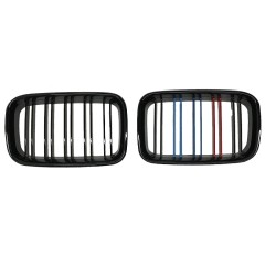 Καρδιές Μάσκας Για Bmw 3 E36 90-96 M4 Look Με Διπλή Γρίλια Tri-color / Μαύρο Γυαλιστερό 2 Τεμάχια Καρδιές Μάσκας Για Bmw 3 E36 90-96 M4 Look Με Διπλή Γρίλια Tri-color / Μαύρο Γυαλιστερό 2 Τεμάχια