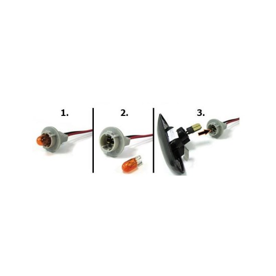 Πλαϊνά Φλας Φτερού Για Opel Astra G 98-04 / Zafira A 99-05 / Frontera B 01-04 Led Smoke 2 Τεμάχια