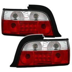 Πισινά Φανάρια Set Για Bmw 3 E36 Coupe/Cabrio 90-99 Led Κόκκινο/Crystal Eagle Eyes