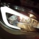 Μπροστινά Φανάρια Set Για Subaru Impreza II GD 06-07 DRL Tube Light Μάυρα H7/H1 Sonar