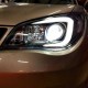 Μπροστινά Φανάρια Set Για Subaru Impreza II GD 06-07 DRL Tube Light Μάυρα H7/H1 Sonar