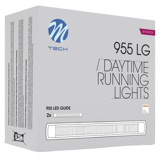 DRL Set Φώτα Ημέρας Universal DRL955 LG M-Tech Osram Technology 180 x 24 x 36mm 2 Τεμάχια