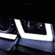 Μπροστινά Φανάρια Set Για Vw T5 10-15 TRU DRL U-Type Μαύρα H1/H1 Με Μοτέρ JunYan