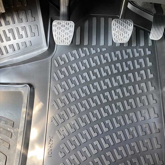 Πατάκια Σκαφάκια 3D Από Λάστιχο TPE Για Mercedes Vito W447 2014- RL117500 /Viano 2014- Rizline 3 Τεμάχια Μαύρα