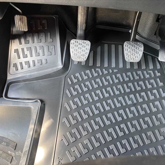 Πατάκια Σκαφάκια 3D Από Λάστιχο TPE Για Mercedes Vito W447 2014- RL117500 /Viano 2014- Rizline 3 Τεμάχια Μαύρα