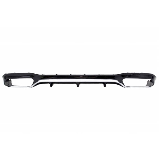 Diffuser Πίσω Προφυλακτήρα Για Mercedes-Benz E-Class W213 16-19 Με Amg Προφυλακτήρα Μαύρο/Χρώμιο