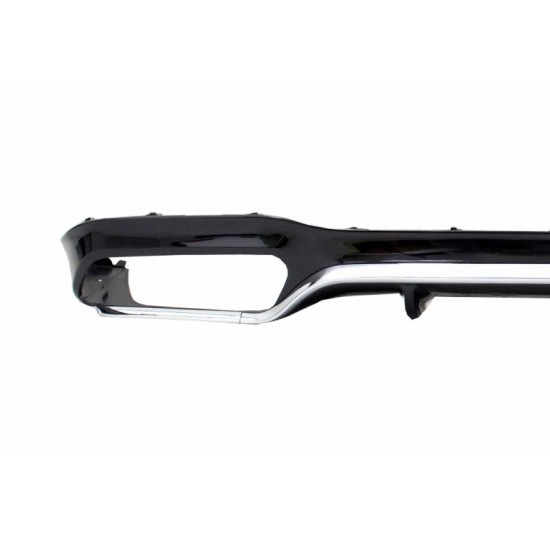 Diffuser Πίσω Προφυλακτήρα Για Mercedes-Benz E-Class W213 16-19 Με Amg Προφυλακτήρα Μαύρο/Χρώμιο