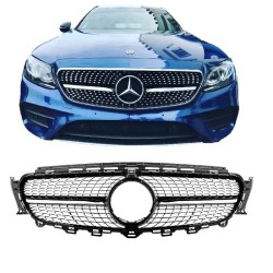 Μάσκα Για Mercedes-Benz E-Class W213 16-19 Diamond Look Χρώμιο/Μαύρο 1 Τεμάχιο
