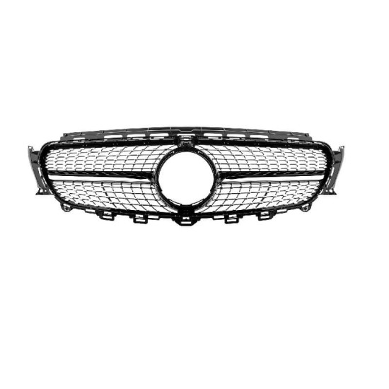 Μάσκα Για Mercedes-Benz E-Class W213 16-19 Diamond Look Χρώμιο/Μαύρο 1 Τεμάχιο