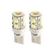 Λάμπες Led T10 12volt 9 Smd Led Λευκές M-Tech LB018W 2 Τεμάχια