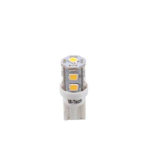 Λάμπες Led T10 12volt 9 Smd Led Λευκές M-Tech LB018W 2 Τεμάχια