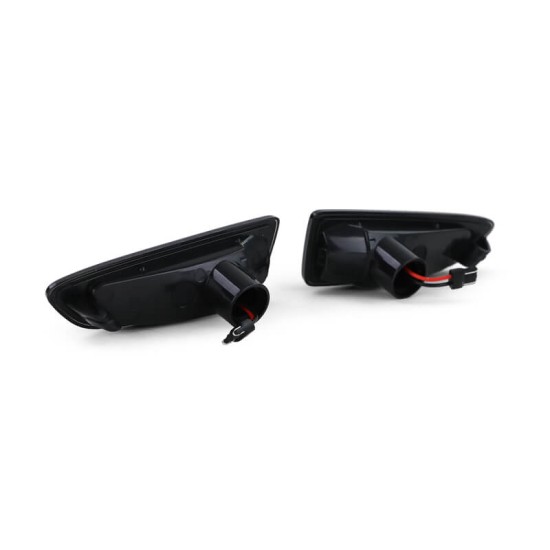 Πλαϊνά Φλας Φτερού Για Opel Astra J 10-16 / Astra K 16+ / Insignia B 17+ / Zafira C 11-16 / Crossland X 19+ Led Dynamic Smoke 2 Τεμάχια