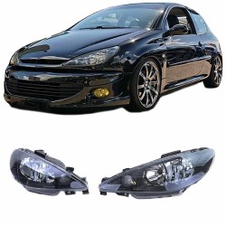 Μπροστινά Φανάρια Set Για Peugeot 206 98-13 Μαύρα Η7/Η7 Depo Μπροστινά Φανάρια Set Για Peugeot 206 98-13 Μαύρα Η7/Η7 Depo