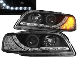 Μπροστινά Φανάρια Set Για Volvo S40 / V40 96-00 DRL & Led Signal Χρωμίου H1/H1 Junyan Μπροστινά Φανάρια Set Για Volvo S40 / V40 96-00 DRL & Led Signal Χρωμίου H1/H1 Junyan