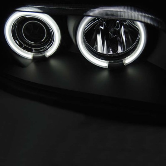 Μπροστινά Φανάρια Set Για Bmw Z3 95-02 ccfl Angel Eyes Black H1/H1 Sonar