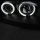 Μπροστινά Φανάρια Set Για Bmw Z3 95-02 ccfl Angel Eyes Black H1/H1 Sonar
