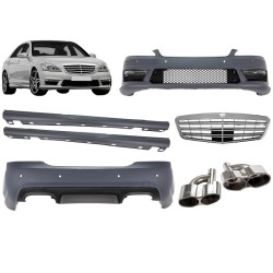 Body Kit Για Mercedes-Benz S-Class W221 06-13 Amg S65 Look Με Μάσκα & Μπούκες Body Kit Για Mercedes-Benz S-Class W221 06-13 Amg S65 Look Με Μάσκα & Μπούκες