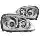 Μπροστινά Φανάρια Set Για Toyota Yaris 99-03 Angel Eyes Χρωμίου H1/H1 Manual Sonar