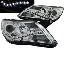 Μπροστινά Φανάρια Set Για Vw Tiguan mk1 07-11 DRL Χρωμίου H7/H1 Με Μοτέρ Sonar Μπροστινά Φανάρια Set Για Vw Tiguan mk1 07-11 DRL Χρωμίου H7/H1 Με Μοτέρ Sonar