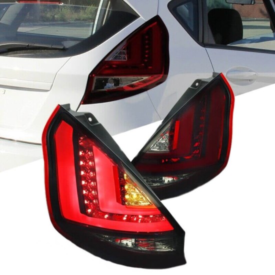 Πισινά Φανάρια Set Για Ford Fiesta 08-12 Led Bar Κόκκινο/Φιμέ JunYan