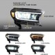 Μπροστινά Φανάρια Set Για Ford Ranger 15-20 DRL Dynamic Μαύρα Full Led Με Μοτέρ VLand