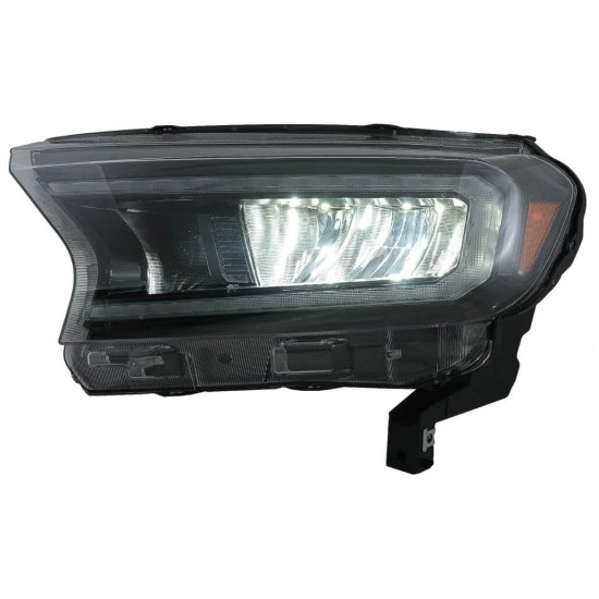 Μπροστινά Φανάρια Set Για Ford Ranger 15-20 DRL Dynamic Μαύρα Full Led Με Μοτέρ VLand