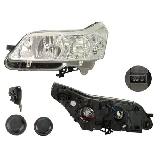 Φανάρι Μπροστινό Αριστερό Για Citroen C4 04-11 H1/H7 Με Μοτέρ Valeo