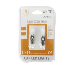 Λάμπες Led T10 12volt 3 Led Canbus Auto GS 600260 2 Τεμάχια Λάμπες Led T10 12volt 3 Led Canbus Auto GS 600260 2 Τεμάχια
