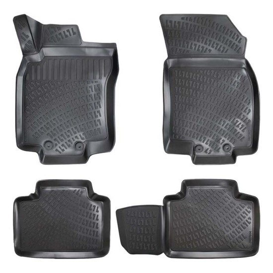 Πατάκια Σκαφάκια 3D Από Λάστιχο TPE Για Renault Koleos 16+ Rizline 4 Τεμάχια Μαύρα