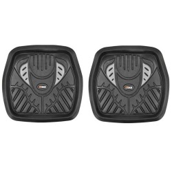 Πατάκια Αυτοκινήτου Universal Από Λάστιχο Σκαφάκια Πισινά Μαύρο/Γρκι Yark 2 Τεμάχια