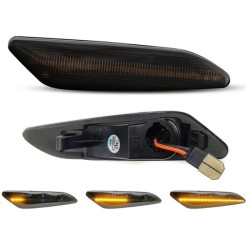 Πλαϊνά Φλας Φτερού Για Alfa Romeo 147 05-10 / 156 97-03 / Fiat Tipo 15+ Smoke Led Dynamic 2 Τεμάχια