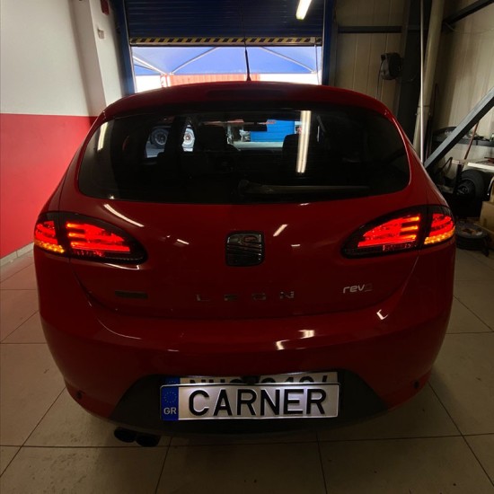 Πισινά Φανάρια Set Για Seat Leon 1P 05-09 Led Κόκκινο/Φιμέ Sonar